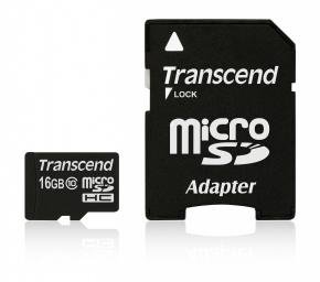 Transcend TS16GUSDHC10 MicroSDHC CARD, 16GB Class10