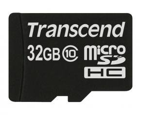 Transcend TS32GUSDC10 micro SDHC CARD, 32GB, Class 10, MLC, ECC, 2.7v - 3.6v
