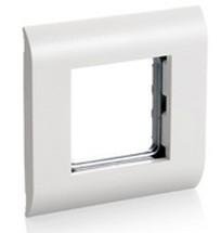 Equip 125461 French Face Plate w/ window, 45x45mm, pure white