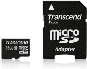 Transcend TS16GUSDU1 MicroSDHC, 16GB Class10 U1 with adapter