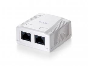 Equip 235112 Surface Mounted Box 2-Port Cat.5e unshielded, white
