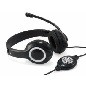 Conceptronic CCHATSTARU2B, Wired PC/Gaming Headset, USB, 20 - 20000Hz, Head-band, Black/Red, 2m